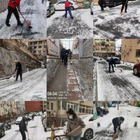 市北区阜新路街道南山社区：以雪为令齐上阵 扫雪除冰暖民心